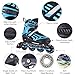 ITurnGlow Adjustable Inline Skates for Kids and Adults with Light up Wheels Beginner Skates Fun Illuminating Roller Skates for Kids Boys and Ladies