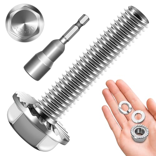 M6x1.0 Bolt (10 Sets) M6 x 30mm Flanged Hex Head Nuts and Bolts, M6 Flange Hexagon Screws with Nuts and Washers, M8 Screws 304 Stainless Steel 18-8 Metric Bolt Assortment, DIN 6921, By Mywish