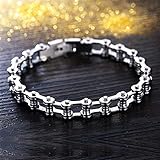 Nadeejewelry Napafashion Womens Mens Motorcycle Bike Bicycle Chain Design Silver Stainless Steel...