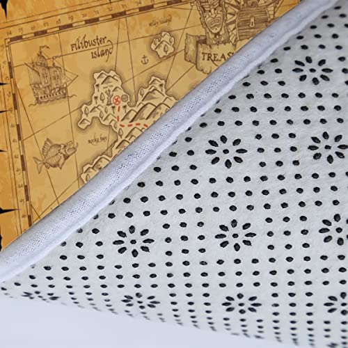 Badezimmer Badematte 3 Teilig Set Piratenschiff rutschfest Badteppiche Saugfähig Badezimmermatte Weich WC-Deckelbezug U… – Bild 6