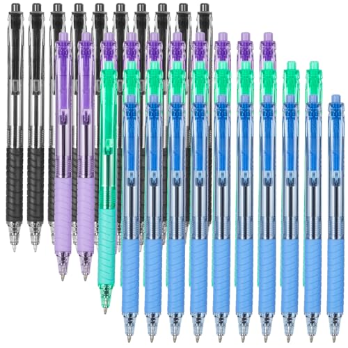Image of Sooez 40 Pack Bulk Pens Ballpoint Smooth Writing Pen, Retractable Black Pen | Retractable Blue Ink Pens, Medium Point 1.0mm Pen for Journaling, Ballpoint Pen Office Supplies