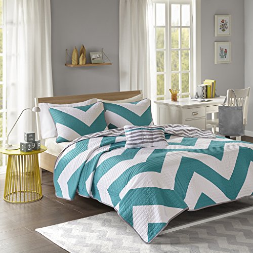 Mi-Zone Mizone Libra Coverlet Set-Blue-Full/Queen
