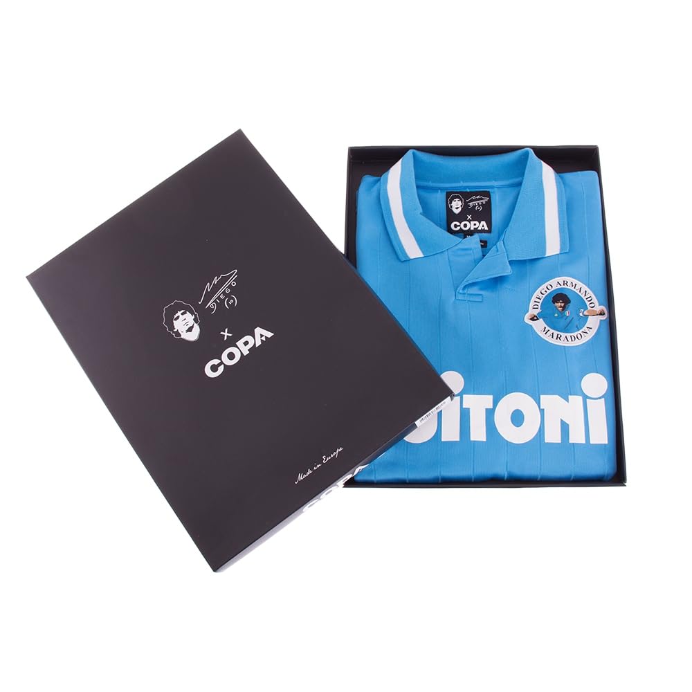 Copa - Maradona X Napoli 1986-87 - Camiseta de Fútbol Retro - Hombre - Azul