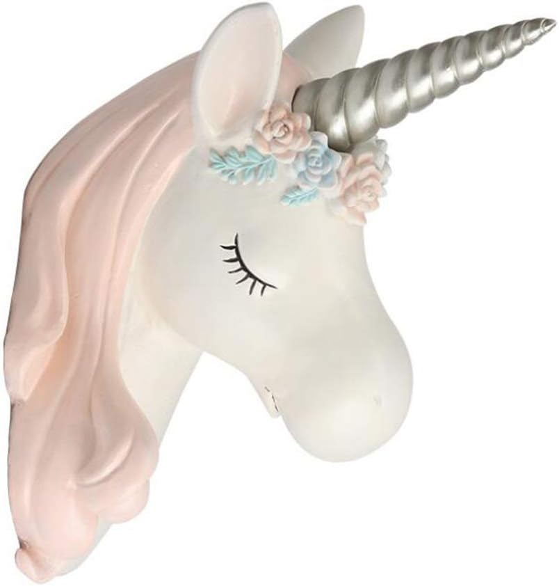 SXA Unicorn Head Wall Mount Unicorn Hanging Wall Decoration Home Decor Kids Room Decor,Pink [Energy Class A]
