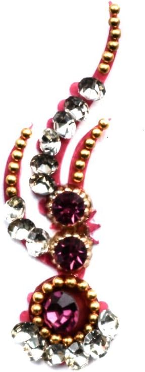 Teeliya® » Flamingo Bindi Forehead Jewels Festival Face Gems Face Crystals Glitter Indian Bridal Jewellery