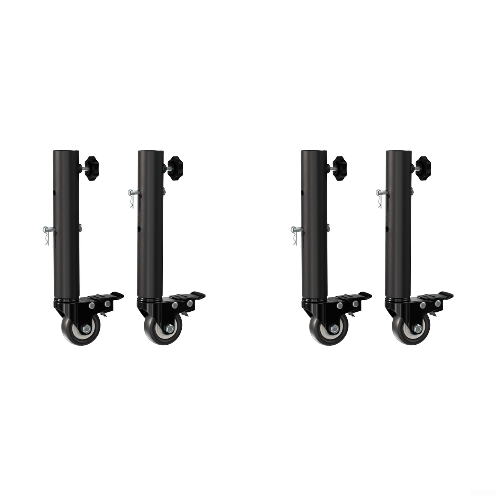 Lot de 4 Pieds Meuble Hauteur Ajustable Acier Laminé