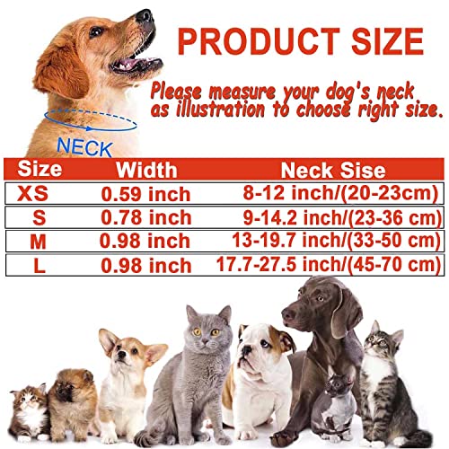 ATETEO Reflective Dog Collar,Padded Breathable Soft Neoprene Nylon Pet Collar Adjustable for Extra Large Dogs,Orange,L: 17.7-27.5 inch - Image 3