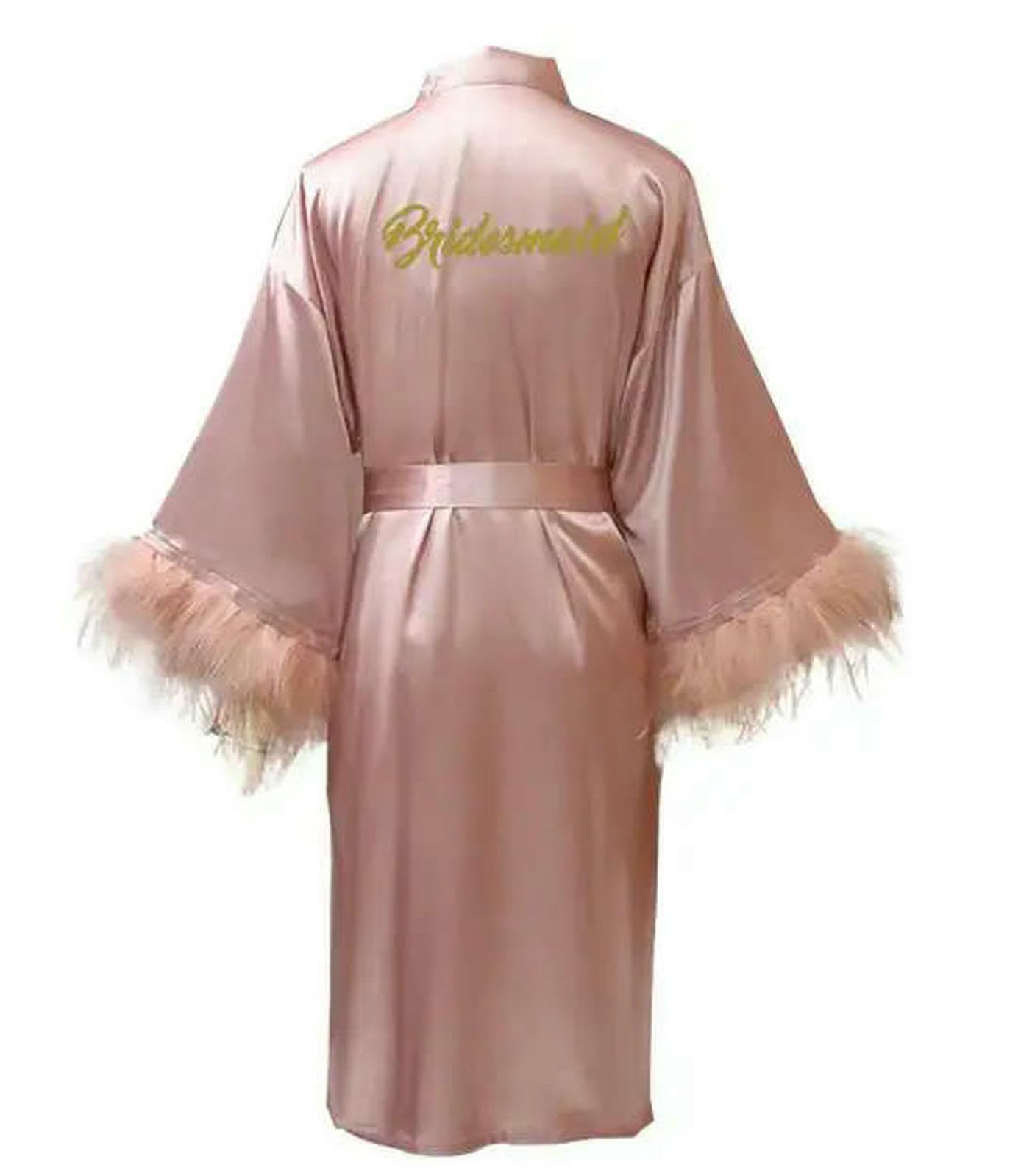 Accappatoio Donna Abito Bordeaux Sexy Sposa Kimono Tossico di Raso da Matrimonio dello Sposo Sposa-Bridesmaid_a-m
