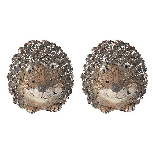 Ideen mit Herz Figura decorativa de erizo | 7,5 cm de alto, 6 cm de ancho, 5,5 cm de profundidad | 2 unidades