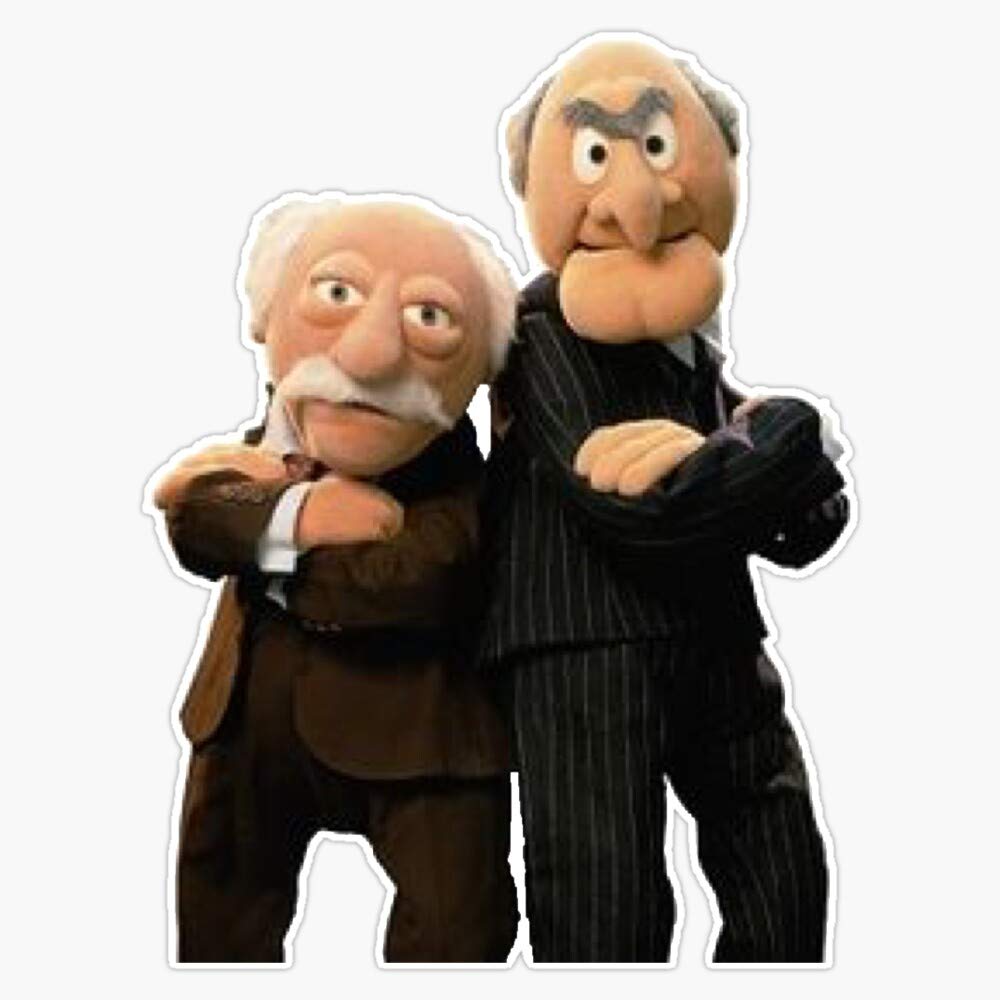 Statler and Waldorf - The Muppets Sticker Vinyl Bumper Sticker Decal Waterproof 5"