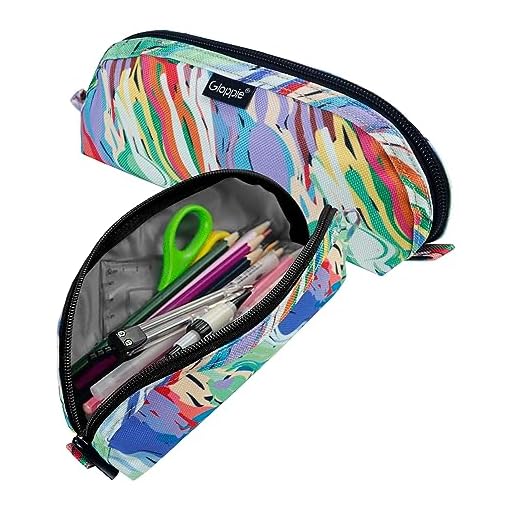 Gloppie Pencil Pouch - Practical Pencil Case, Aesthetic Simple Pencil Bag, Small Pen Holder, Back to School Supplies for Girls Boys, Watercolor