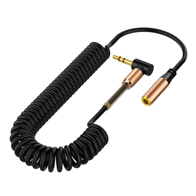 Cable Audio Espiral Jack 3.5mm 90° Ángulo miniatura 1