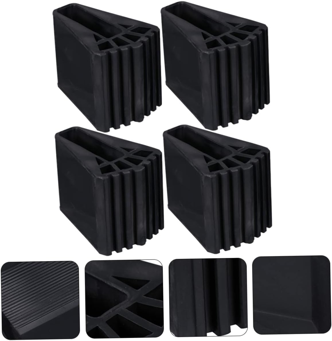 Uonlytech 4pcs Non Slip Ladder Feet Covers Telescoping Ladder Stabilizer Accessories Foot Pads Easy to Install Enhanced Stability for Use