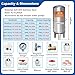 MZZKFC 60 100 160 200 250 300 L Stainless Steel Pressure Tank, Vertical Pressurized Water Storage Tanks, Water Pressure Tank for School/Bathroom/Kitchen(160 L/42.3 Gal)