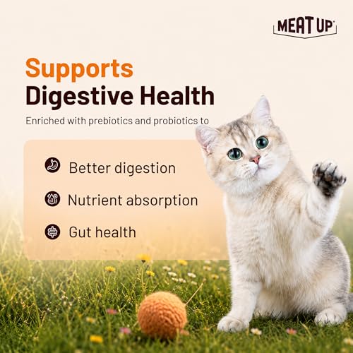 Image of Meat Up Adult Dry Cat Food Total 2.4Kg | Mackerel Flavour | Supports Urinary pH Balance | Reduces Hairball Formation | Promotes Skin & Coat Health | Taurine for Cardiac Support