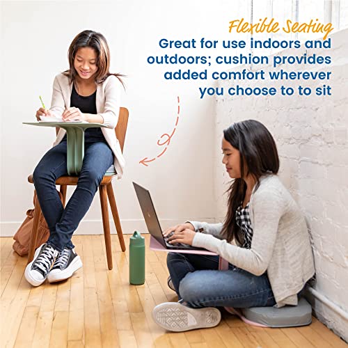 Image of ECR4Kids The Surf Cushion, Added Seat Cushion for The Surf Portable Lap Desk, Padded Foam Support for Flexible Seating, Grey (Surf Desk Sold Separately)