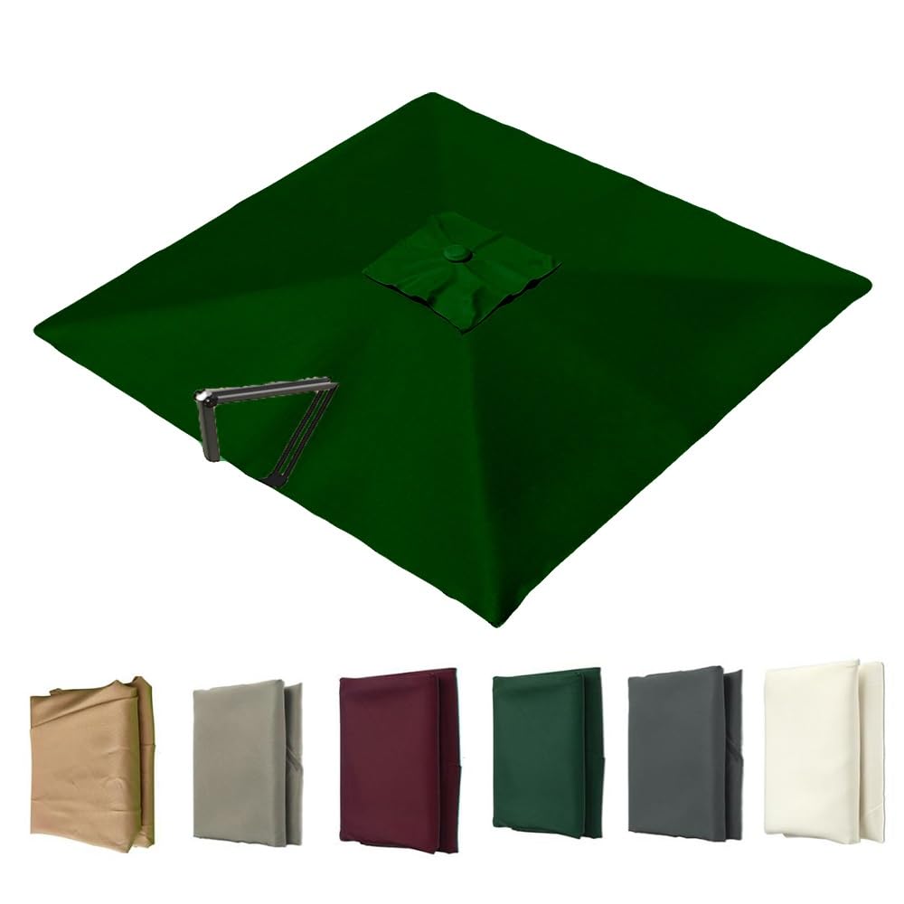 Fjqfhh Green Garden Parasol, For Square Offset Umbrella Protection(,2.5X2.5m (8.2X8.2ft))