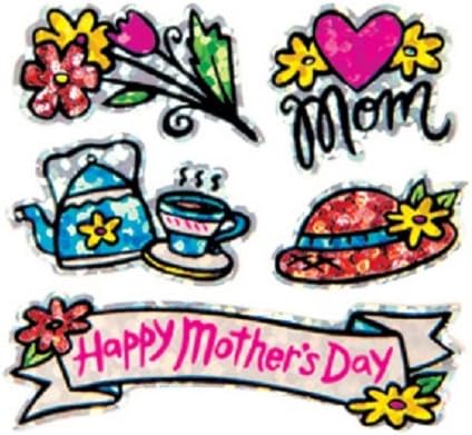 Jillson Roberts Prismatic Stickers, Mini Lips, 12-Count (S7144)