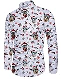 fanient camicie natalizie da uomo camicia natalizia camicia da uomo con motivo in alpaca di natale camicia da uomo a maniche lunghe per feste m