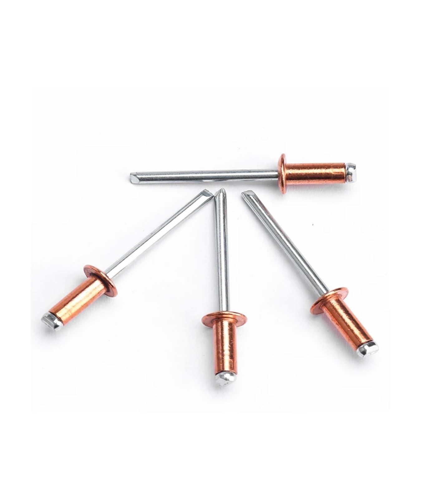Nity wydrążone z aluminium, Zestaw nitów zrywalnych z łbem miedzianym kopułkowym po 10 sztuk M2.4-M4.8(25mm,M4.8)