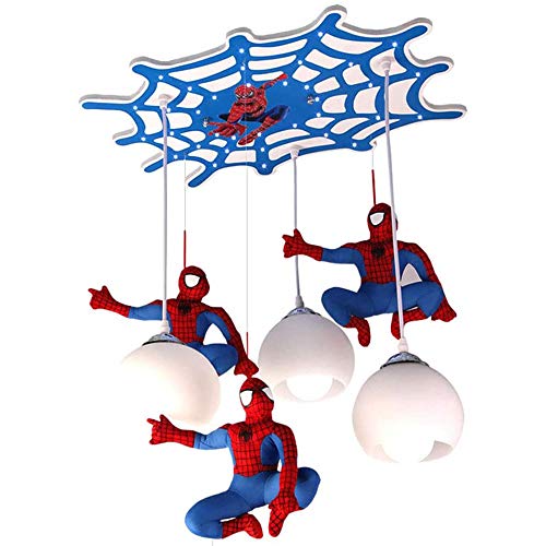 Lumière nocturne Spiderman LED chambre créative Spider homme éclairage lustre chambre à coucher enfant chambre à coucher décoratif lumière yeux LED lampe alimentation décoration chambre à coucher