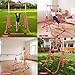 QILEBA Gymnastics Bar for Kids, Adjustable Height Gymnastic Horizontal Bars, Folding Gymnastic Junior Training Monkey Bars Equipment for Home Indoor/Outdoor Using, Pink