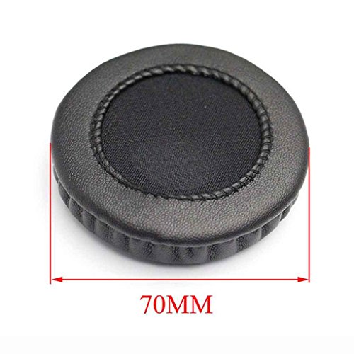 Bobury Universal de la PU del Cuero Earshield Cojines de Esponja de Auriculares Copa Relleno Cubra Headset Earcaps a Prueba de Polvo portátil Cover