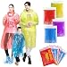 GINMIC Ponchos Family Pack - 12 Pack Rain Ponchos for Kids and Adults, Assorted Colors, Extra Thick 0.03mm, Disposable Emergency Rain Ponchos for Family Travel, Camping, Hiking, Fishing