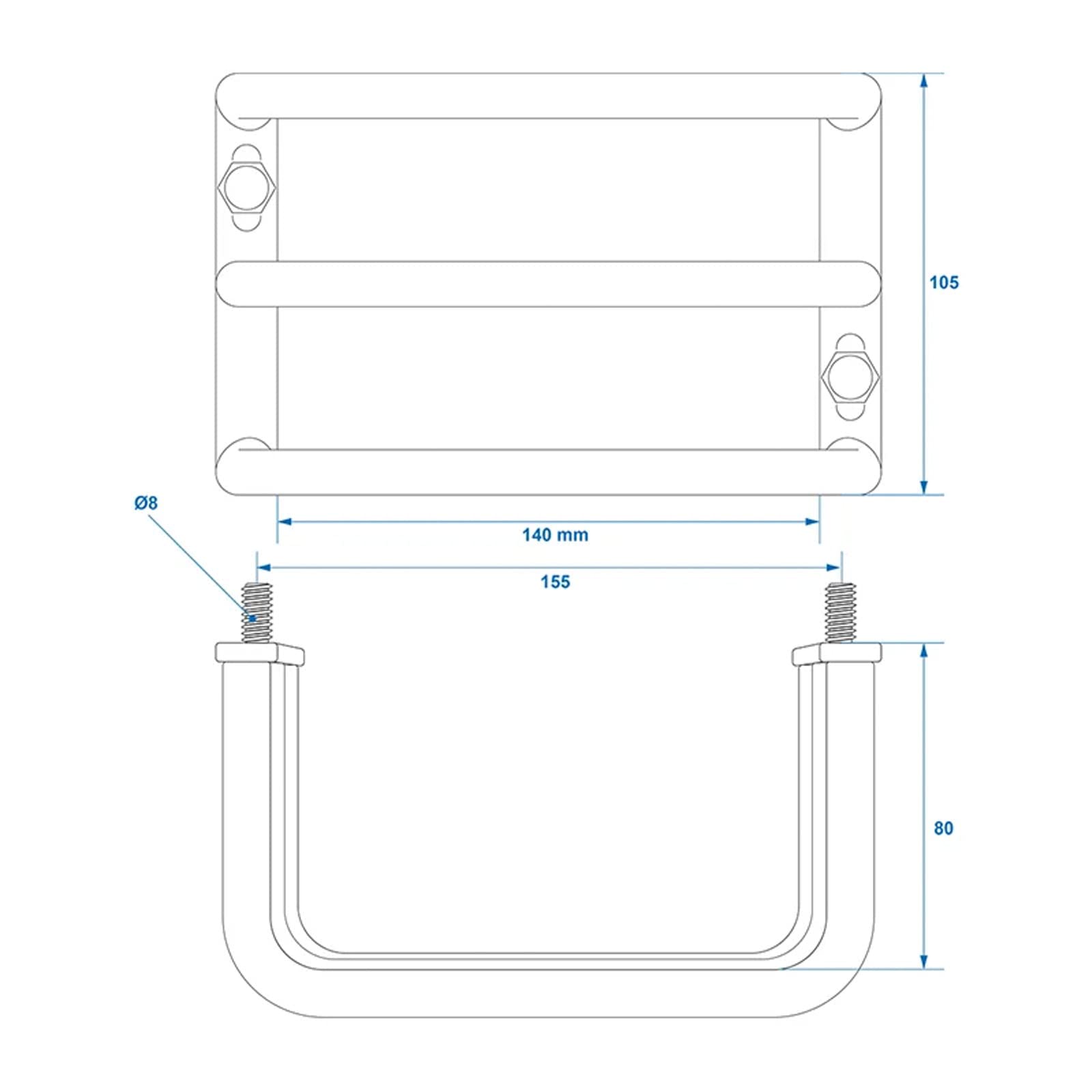APT Universal Rücklicht Schutzgitter in verschiedenen Größen Rücklichtschutz Schutz Rückleuchte Lampenschutzgitter (2, 140x105x80 mm)