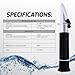 Salinity Refractometer with ATC, Dual Scale Sea Water Refractometer, 0-10% Salinity Range (1.0 to 1.070 Density / 0-100ppt) for Salt Sea Water Aquarium Tank Marine Industry with LED Light and pipettes