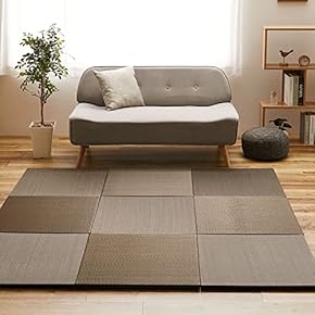 【新品未使用】洗える い草調ラグマット日本製(約286.5×286cm)ブラウン 楽天市場】【9/25限定☆5%OFFクーポン配布中】 い草ラグ 日本製