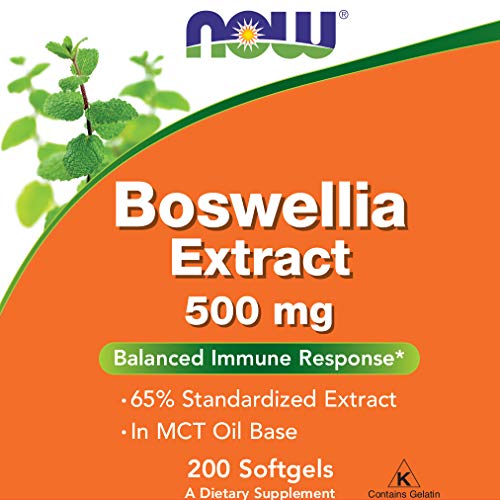 Now Boswellia Serrata Extract 500 Mg, 200 Softgels - Tree Gum Resin In Mct Oil Base - Herbal Supplement #TOP5