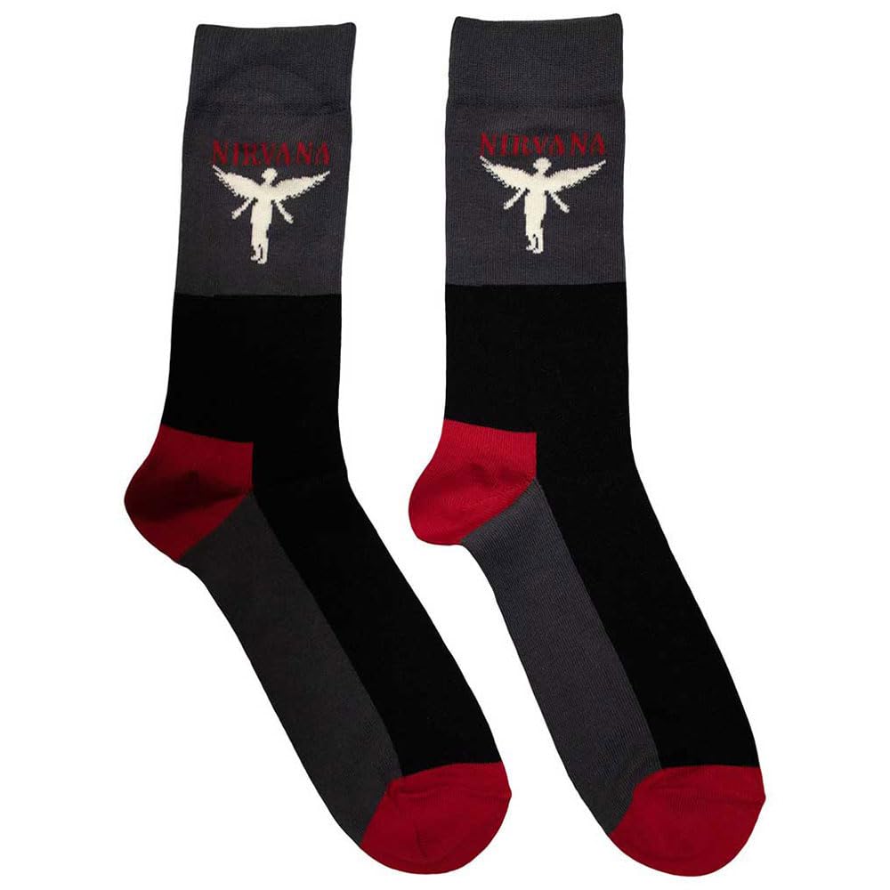 Rock Off officially licensed products Nirvana In Utero Band Logo Ankle Socks One Size