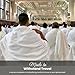 Men's Ihram Towel Set for Hajj and Umrah - 2PCS Hypoallergenic Premium Microfiber Ahram Towels (110x220cm) - Soft, Absorbent, Breathable, Unstitched - No Belt or Accessories - White