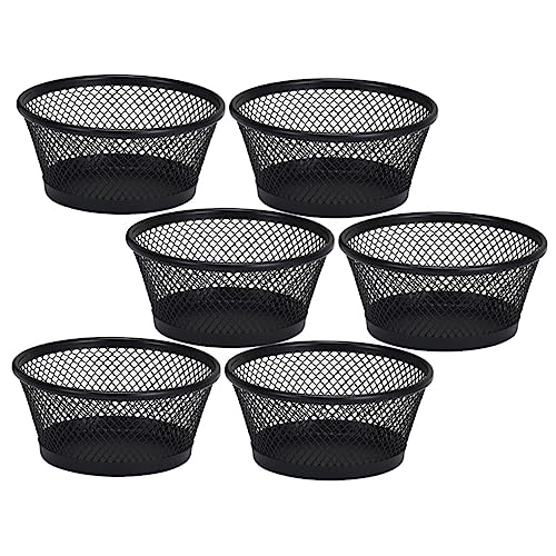Uonlytech 6Pcs Mesh Paper Clip Holder Stackable Desk Organizer for Sundries Storage for Office Supplies and Items