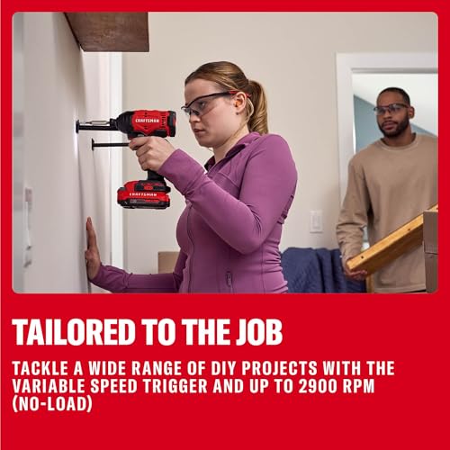 image for CRAFTSMAN Cordless 1/4 Impact Driver with 2 Ah Lithium Ion Battery, Ch