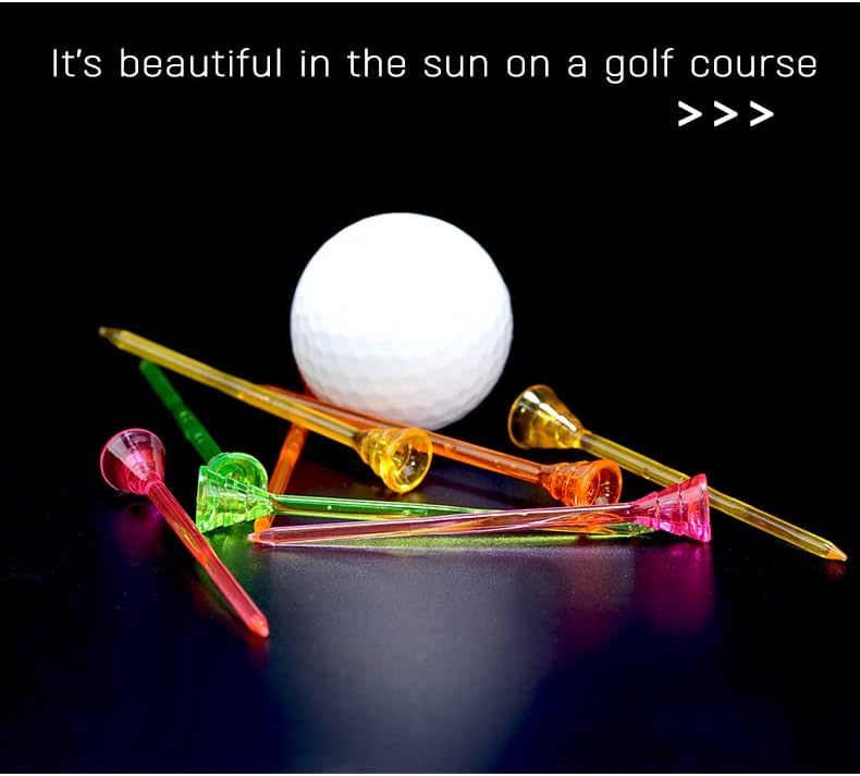 review ENHUA GOLF Plastic Tees,50 Pack 3-1/4 Inch Long,Reduce Friction Golf Ball Tee Bulk,Small Cup tee,Durable Reusable and Unbreakable Multicolor