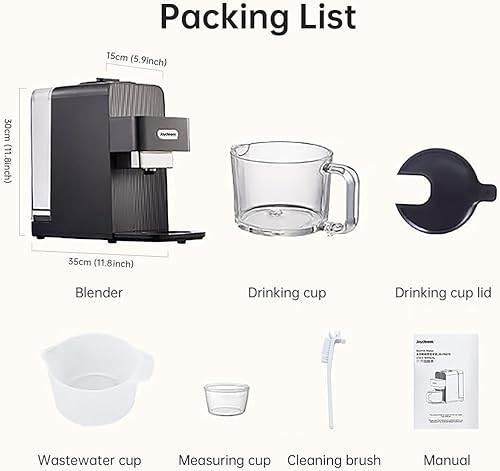 Miniatura 7 de Joydeem Máquina automática para fabricar leche de soja, licuadora de cocción caliente para leche de soja, leche de nuez, pasta, alimentos y jugos