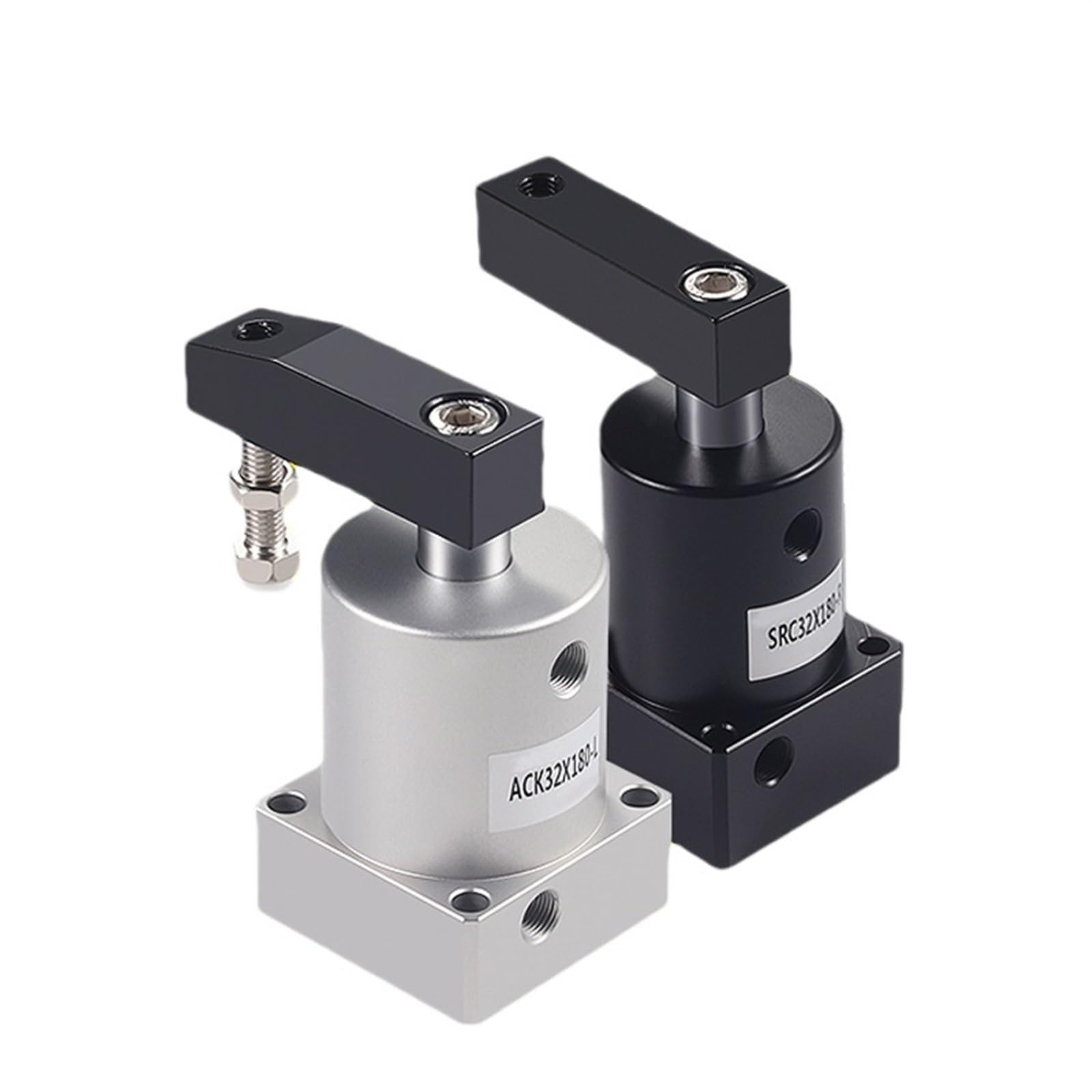 ZXAOMMBEA ACK SRC Pneumatic Rotary Clamping Air Cylinder ACK25 ACK32 ACK40 ACK50 ACK63 SRC25 SRC32SRC40 SRC50 SRC63(Ack25,-90R)