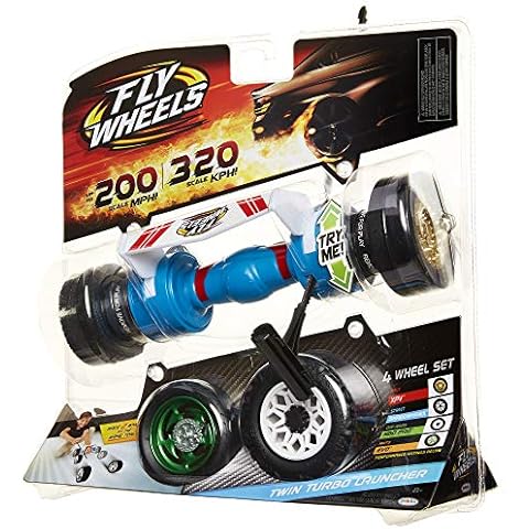 Fly Wheels Twin Turbo Launcher- Rip it up to 200 Scale MPH, Fast Speed, Amazing Stunts & Jumps up to 30 feet! All Terrain Action: Dirt, Mud, Water, Snow- One of The Hottest Wheels Around! Cover
