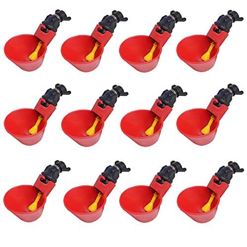 DoubleWood 12Pack Fully Automatic Poultry Drinking Machine Chicken Drinking Cup, Chicken Drinking Watering Cups/Poultry Drinking Machine (12)