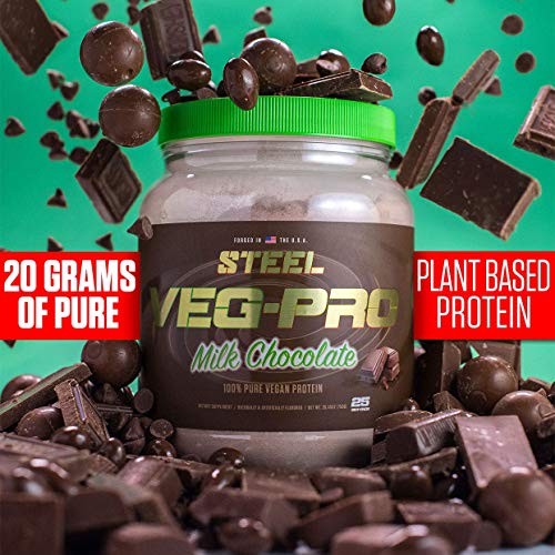 Steel Supplements Veg-PRO | Vegan Protein Powder, Milk Chocolate | 25 Servings (1.65lbs) | Organic Protein Powder with BCAA Amino Acid | Gluten Free | Non Dairy | Low Carb Formula - Image 5