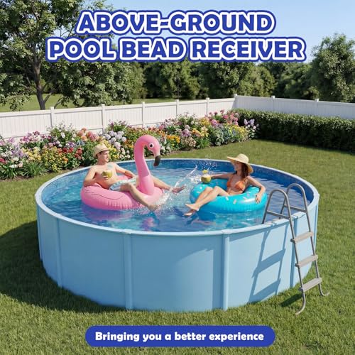 Innconee 50 Pcs 21 ft Bead Receiver Round Above Ground Pool Liners Blue Beaded Pool Liner Track 1.31 ft Each Section Replacement Bead Track for Round Above Ground Swimming Pools by Innconee - Used condition - Image 8