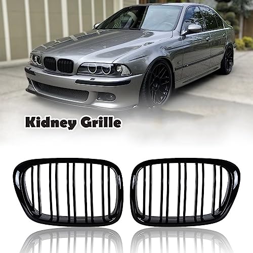 Rejilla de capó tipo riñón para BMW E39 525 y M5 1999-2004, rejilla frontal estirada 2