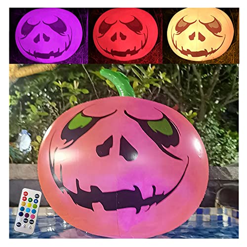 Décorations gonflables d'Halloween RLKHXBS : citrouille lumineuse de jardin à télécommande