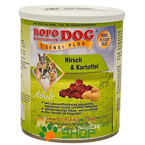 30 Dosen à 800 gr. RopoDog Adult Sensi Plus Hirsch Kartoffel