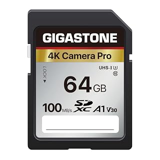 Gigastone 64GB SD Card V30 SDXC Memory Card High Speed 4K Ultra HD UHD Video Compatible with Canon Nikon Sony Pentax Kodak Olympus Digital Camera
