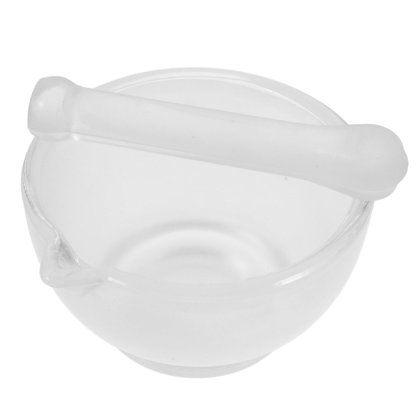 Mortero de Vidrio para Laboratorio con Cuenco y Moler Especias Cocina Profesional