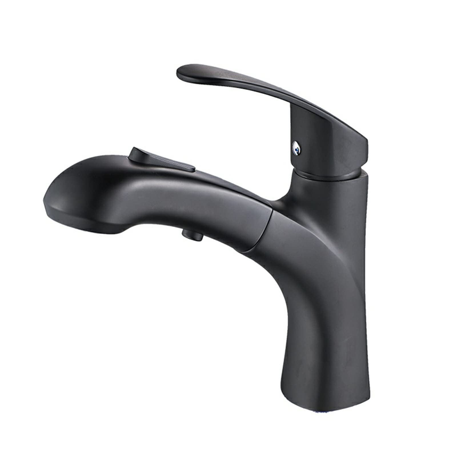 Mitigeur avec bouton de pause robinet de lavabo de salle de bain extractible