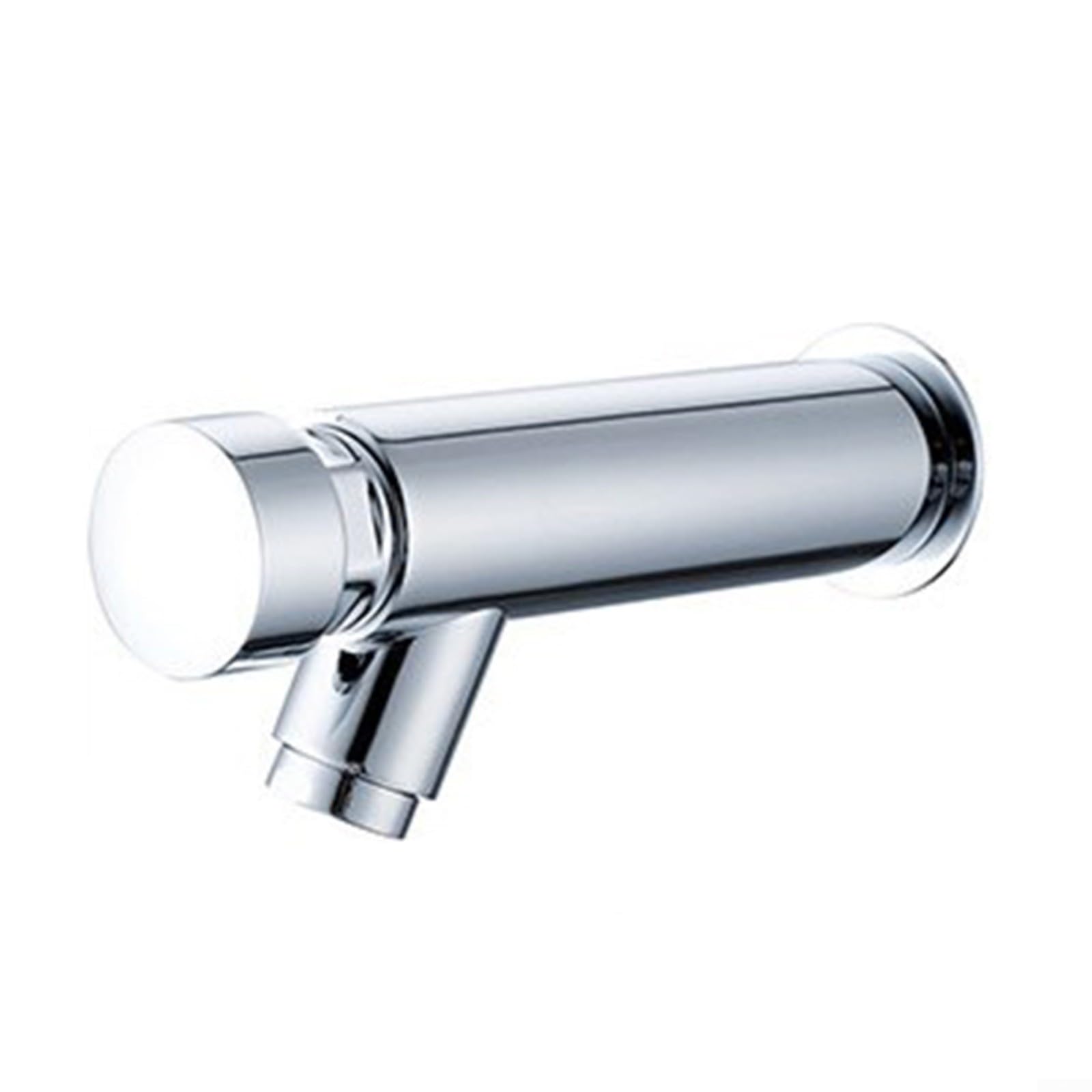 Grifo de presión montado en la pared, grifo de lavabo, todo de cobre frío, válvula de cierre automático de agua, con retardo de 4-8 segundos, conexión estándar de 1/2 pulgada, para fregadero
